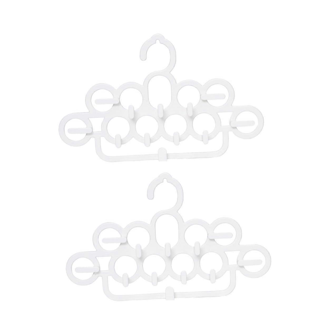 2 Pack Tie and Belt Hangers with Smooth Surface for Wardrobe Storage, Scarf Organizer Space Saver for Closet