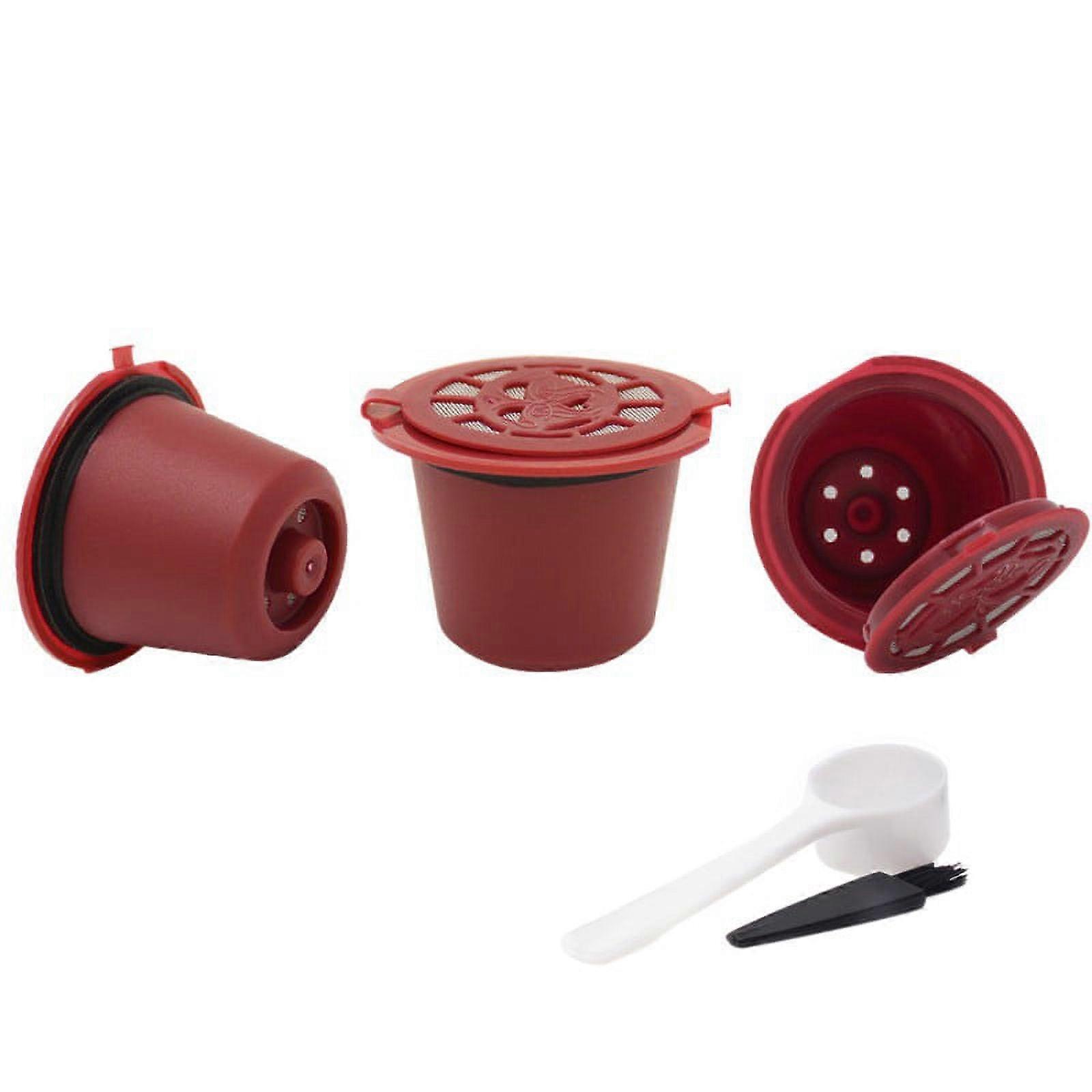 Fymall 3 Piece Reusable Refillable Coffee Capsule Filters for Nespresso