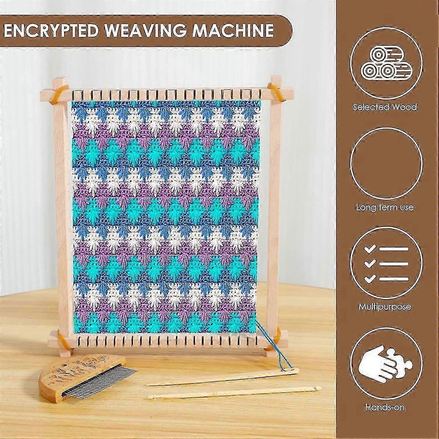 Wooden Weaving Frame Kit, Turdy Wooden Tapestry Frame, Handcraft Weaving Frame for Beginner Senior A