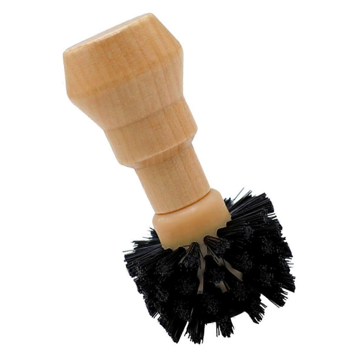 Espresso Machine Cleaning Brush with Wood Handle for Precise Corner Cleaning and Grinder Care