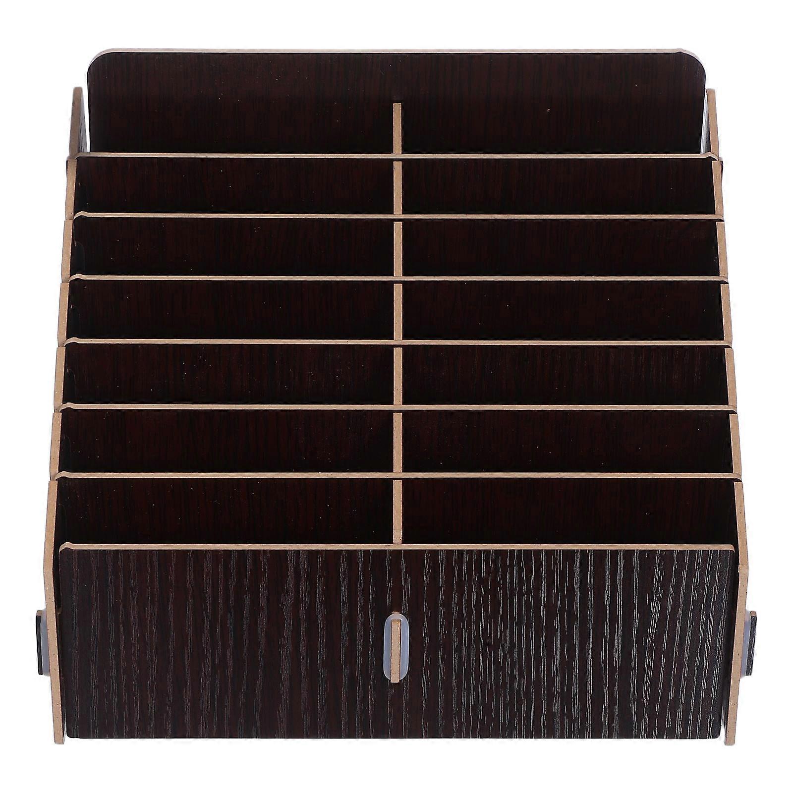 Wooden Cell Phone Storage Organizer Box for Desktop Management