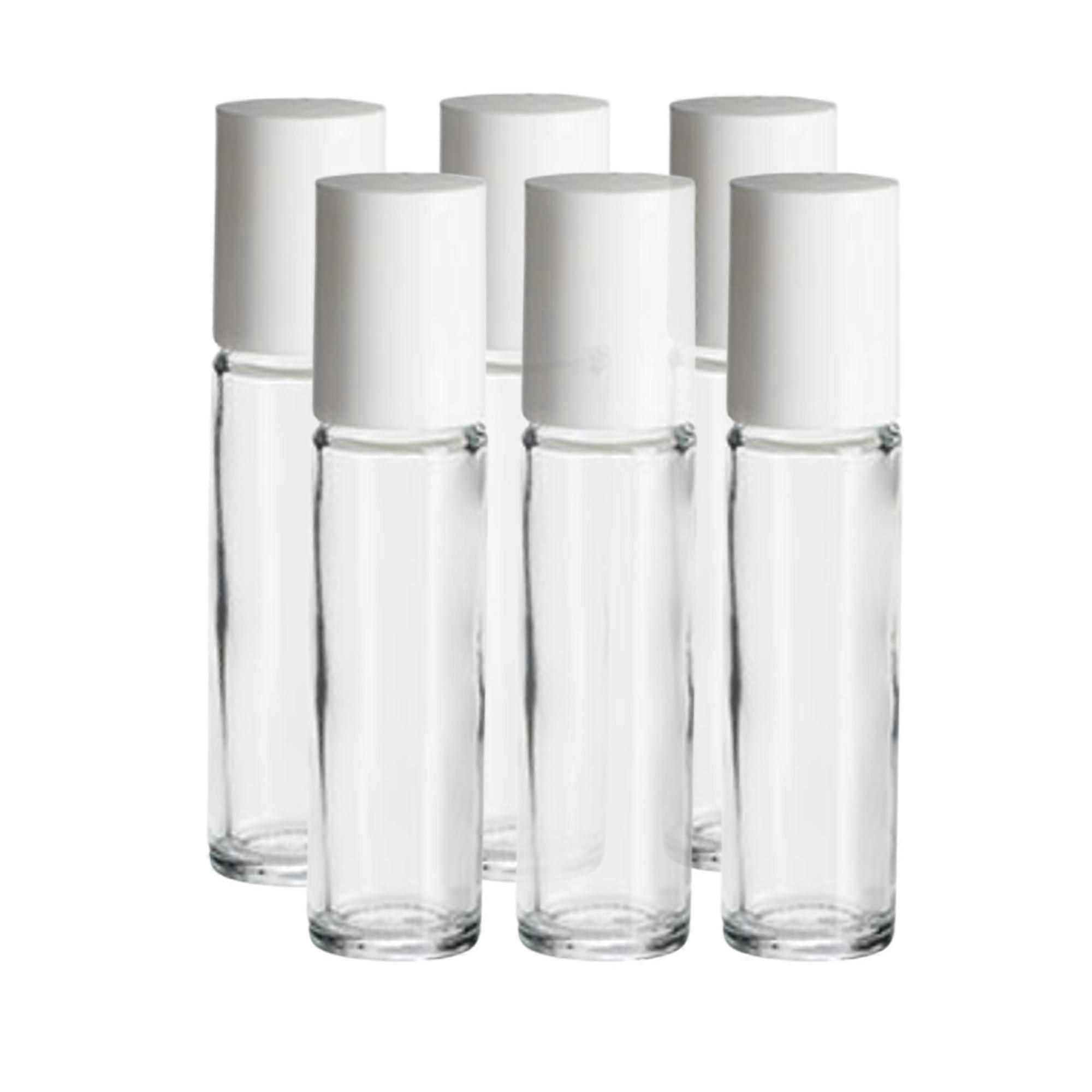 6 Pack Refillable Glass Roll On Bottles 10ml Leakproof Essential Oil Roller Containers