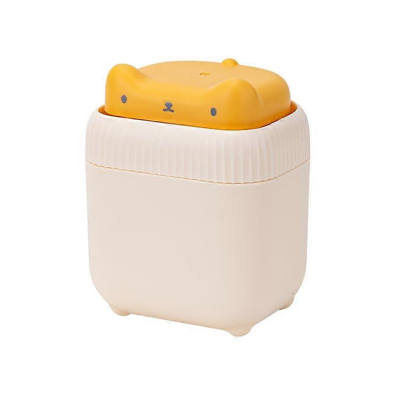 Cat Shape Dish Soap Dispenser with Easy Press and Independent Drainage for Kitchen Sink (Yellow)