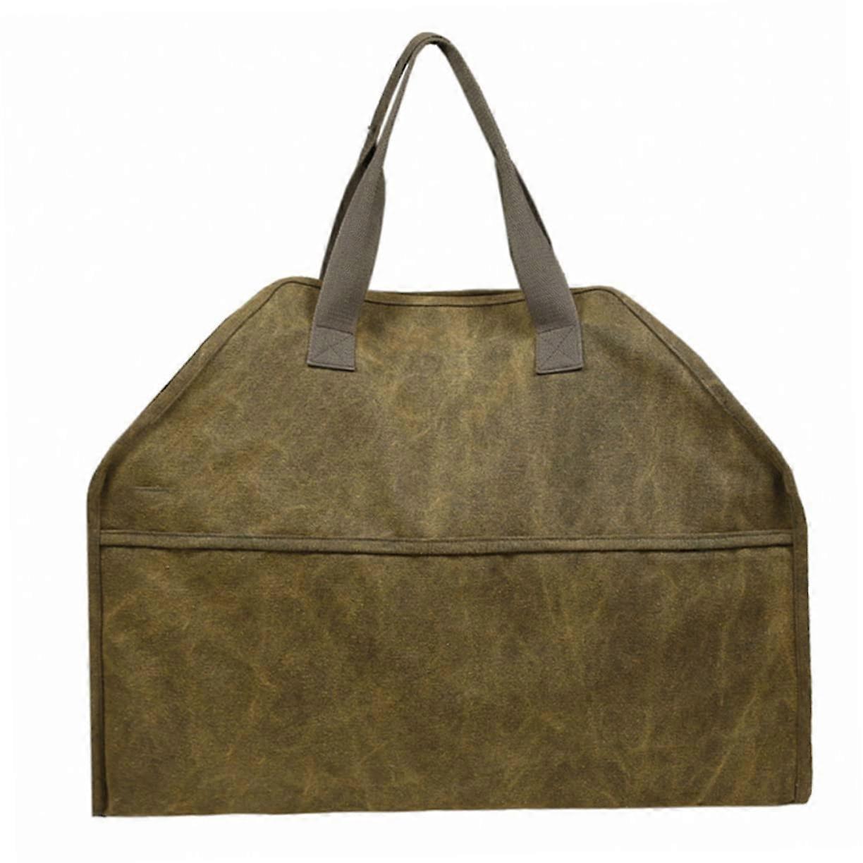 Firewood Carrier Canvas Log Tote Bag with Large Load Capacity and Ergonomic Handles for Indoor and Outdoor Use