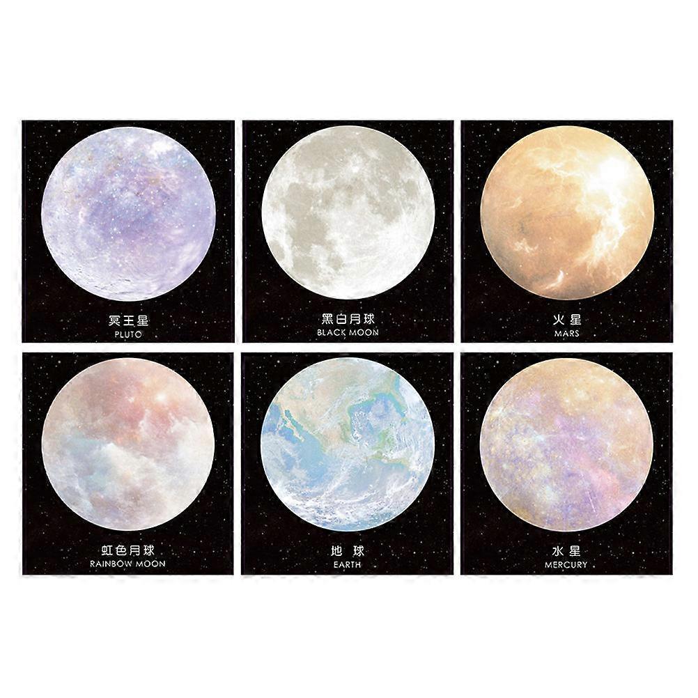 Office Memo Notes Cute Paper Memo Pad Round 6Pcs
