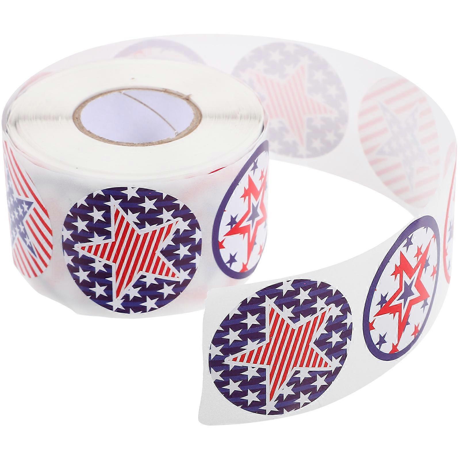 Election Round Sticker 5 Rolls Voting Sticker Labels Home Use Circular Design Fade-Resistant