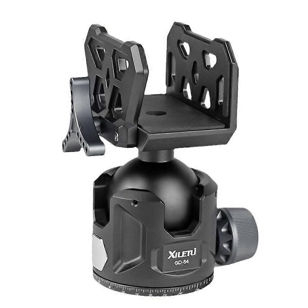 XILETU GD-54 High Strength Aluminum Alloy 35KG Load-Bearing Tripod Head, Suitable for Photography Frame, Can Rotate 360 Degrees