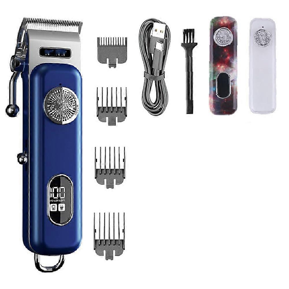 Professional Cordless Hair Clipper for Men, Low Noise Rechargeable Beard Trimmer, Wet and Dry Use