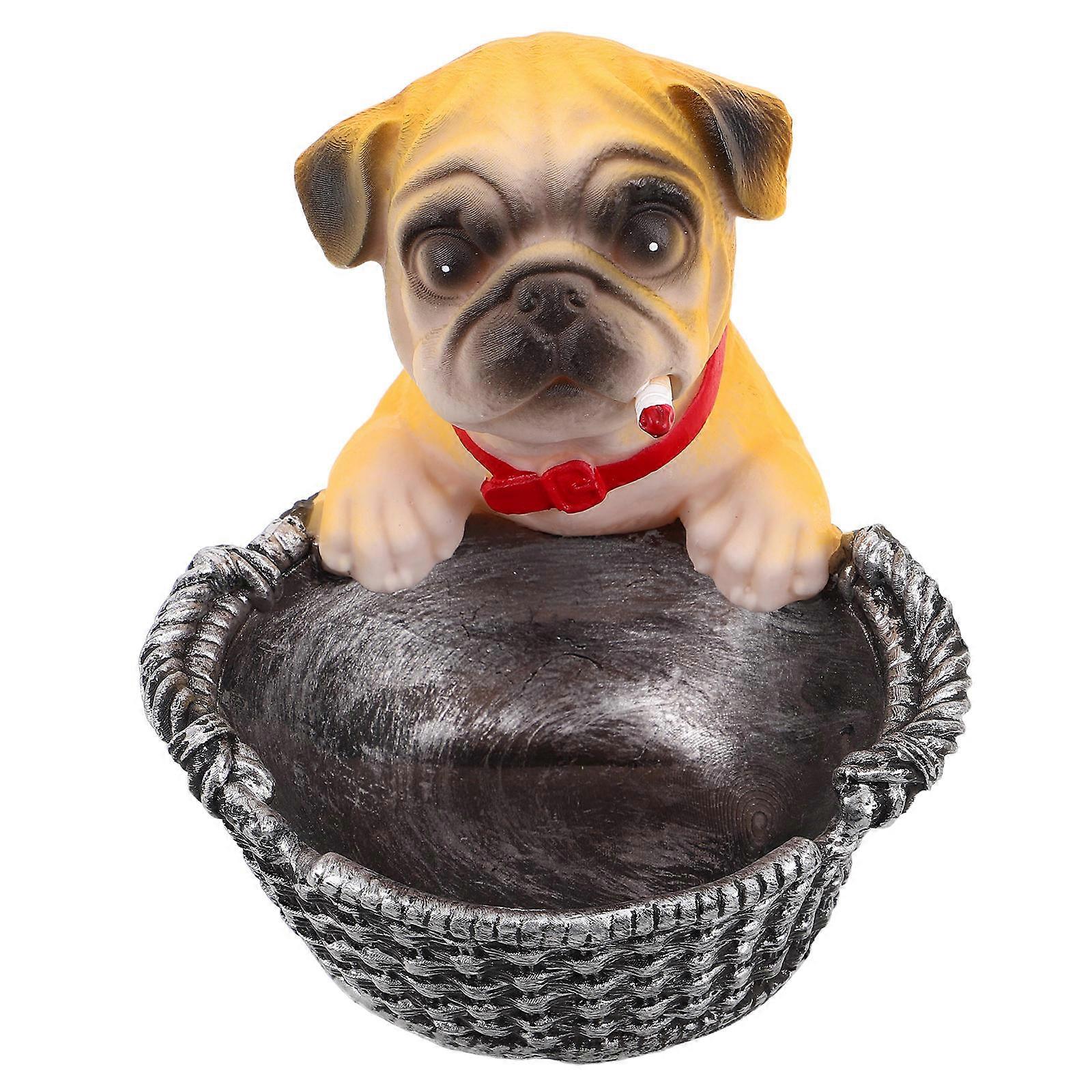Dog Design Ashtray Handmade Resin for Home Use Functional