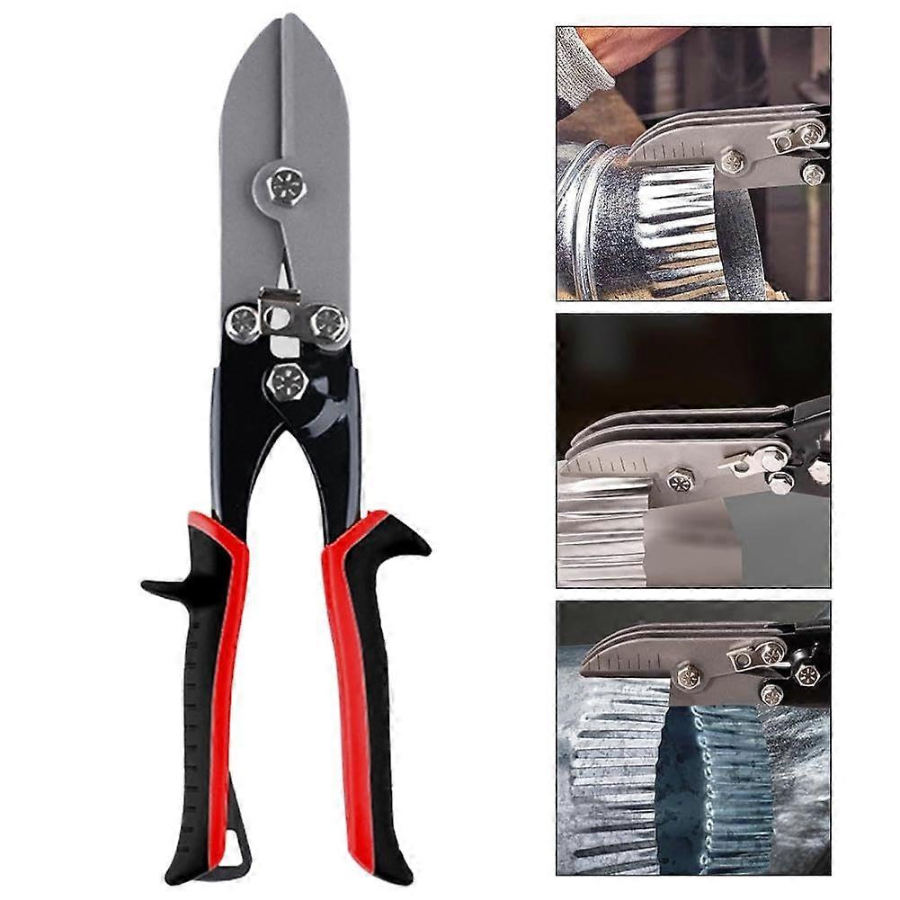 5 Blade Sheet Metal Crimper HVAC Tool, Durable Alloy Steel for Precision Pipe Sealing and Secure Connections