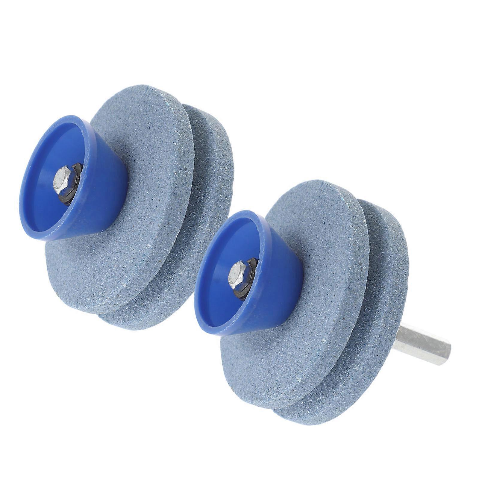 Lawn Mower Sharpener Tool for Garden Use 2Pcs Durable and Wear Resistant