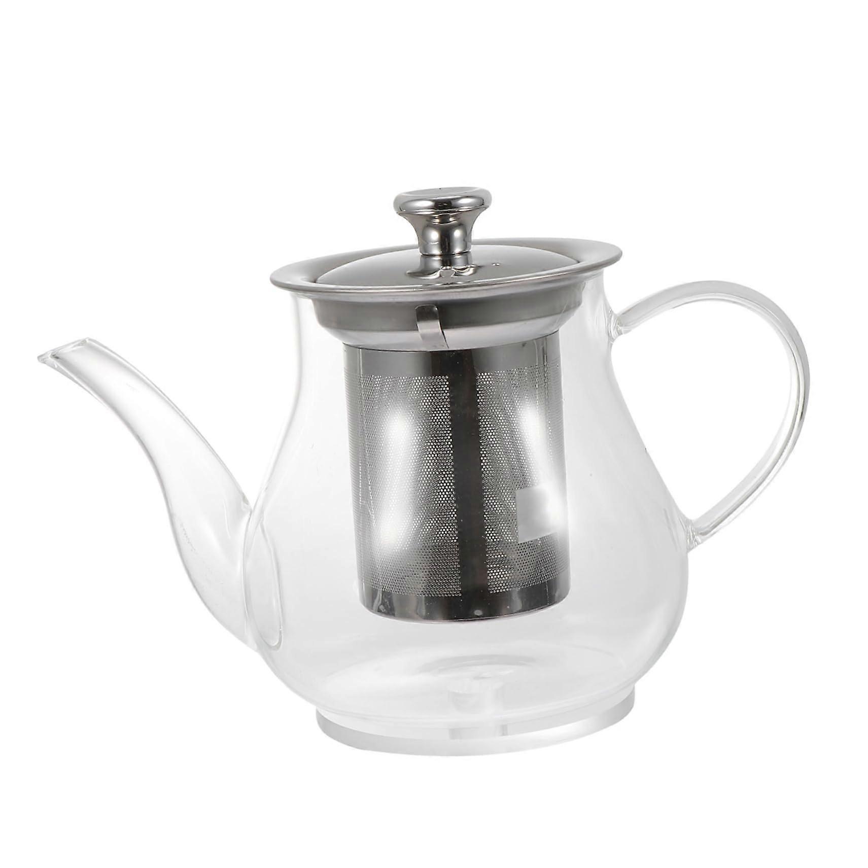 Heat Resistant Glass Teapot with Infuser Transparent Kettle for Loose Leaf and Blooming Tea