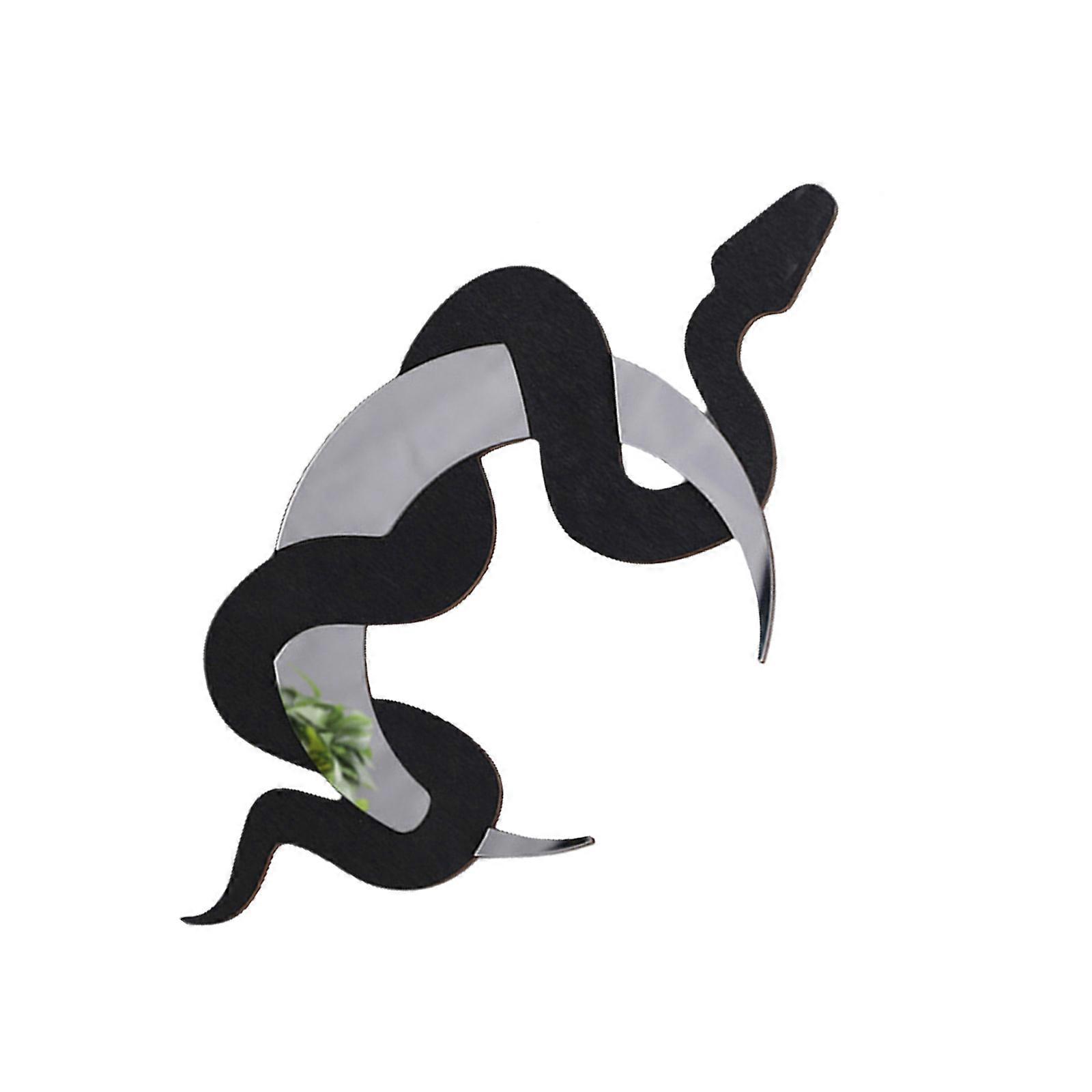 芸術的な木製の三日月形のスネークウッドミラーの壁のアクセントは、さまざまなインテリアの黒と白に簡単に取り付けることができます