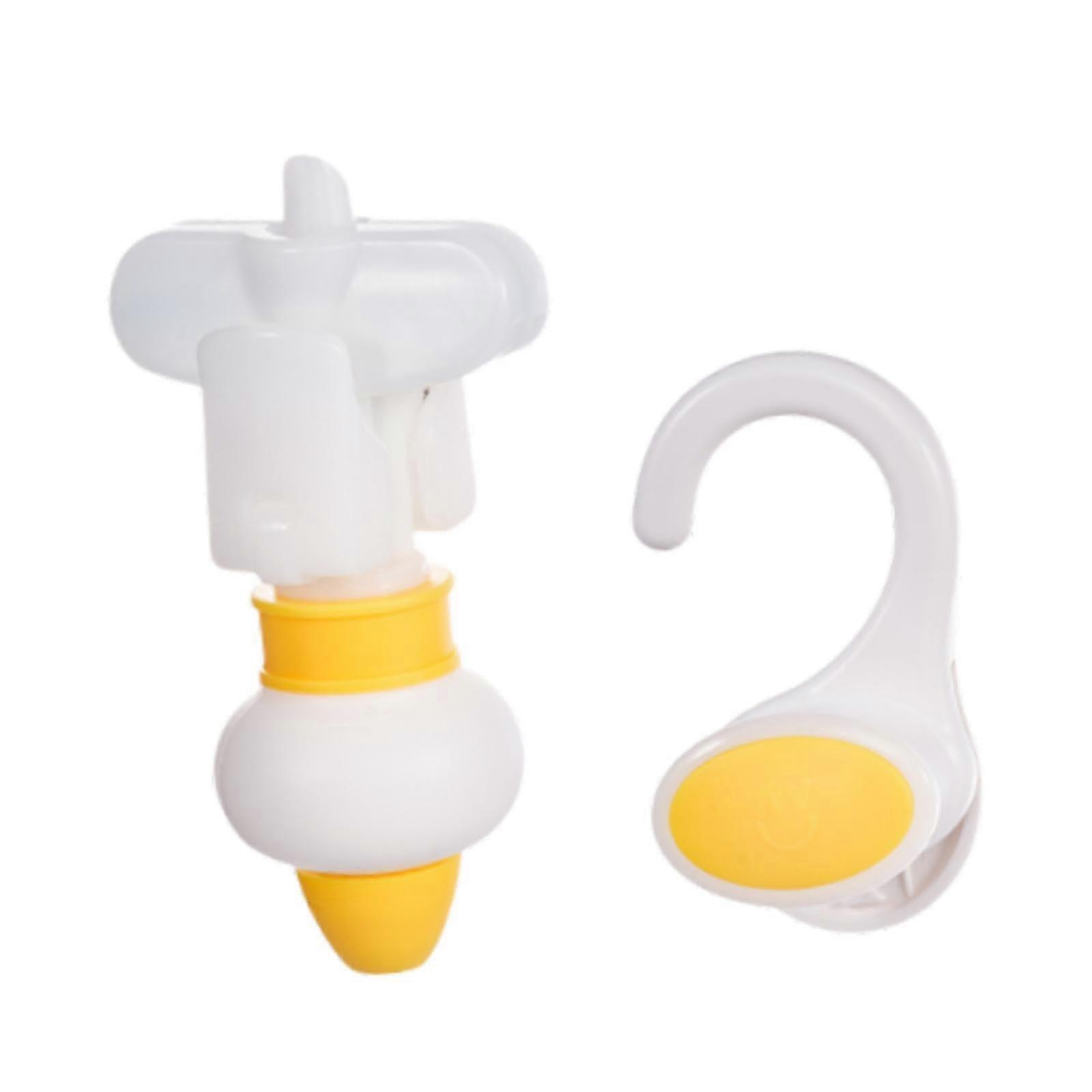 Shower Gel Dispenser with Space Saving Design, Wall Mounted Refillable Soap Pump, Yellow