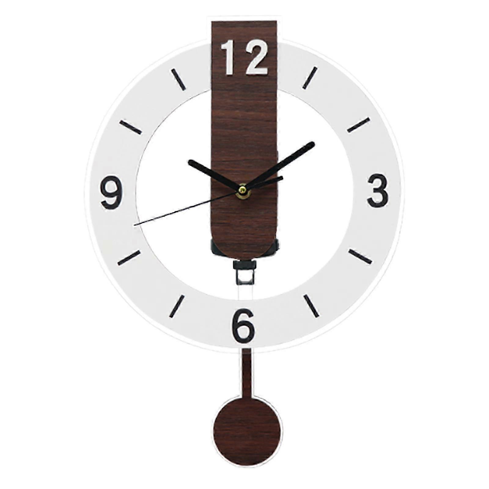 Wall Clock Hanging Clock Art Decorative Lightweight Simple Silent with Pendulum