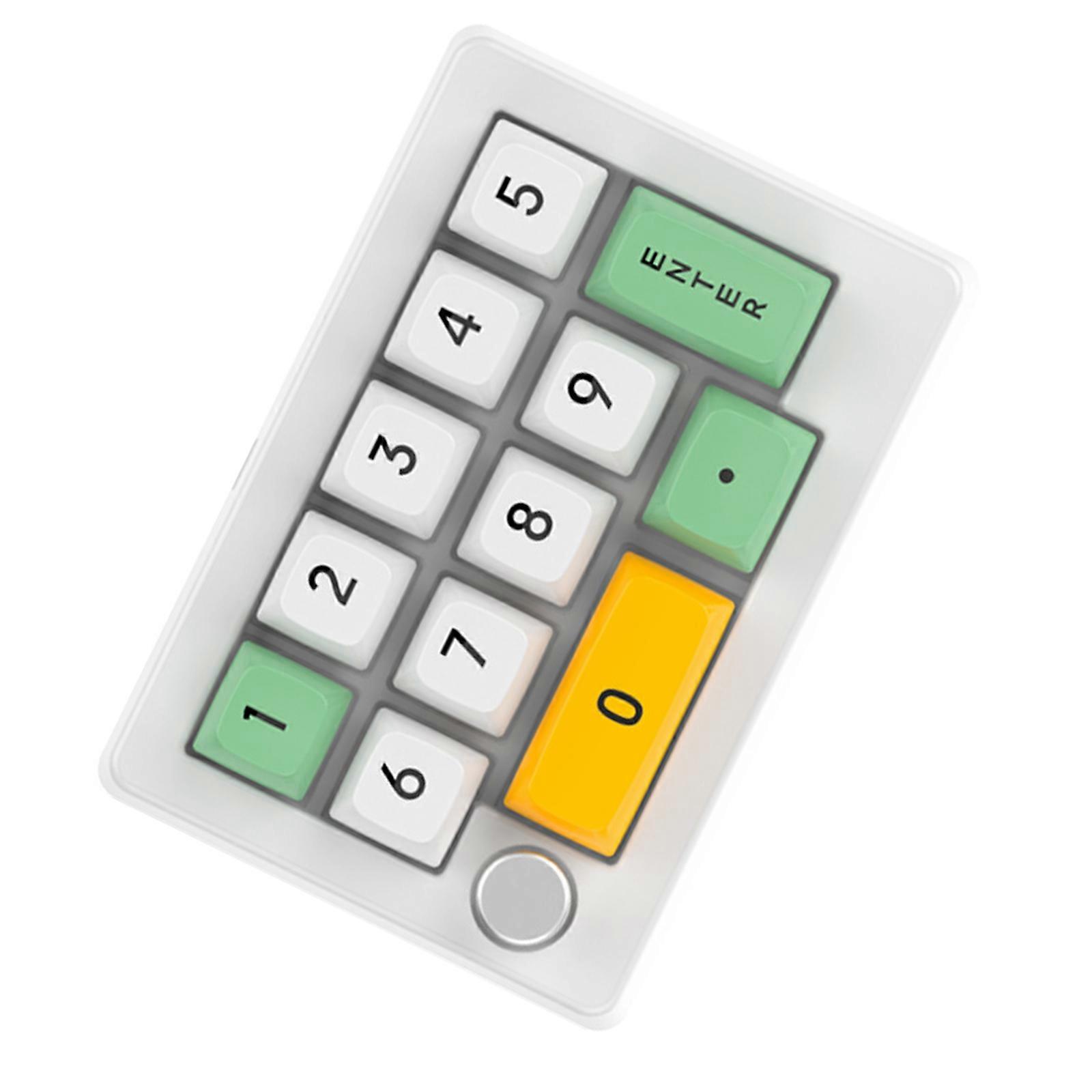 Versatile Mini Numeric Keyboard with Programmable Keys Suitable for Gaming and Works for Enhanced Functionality  White