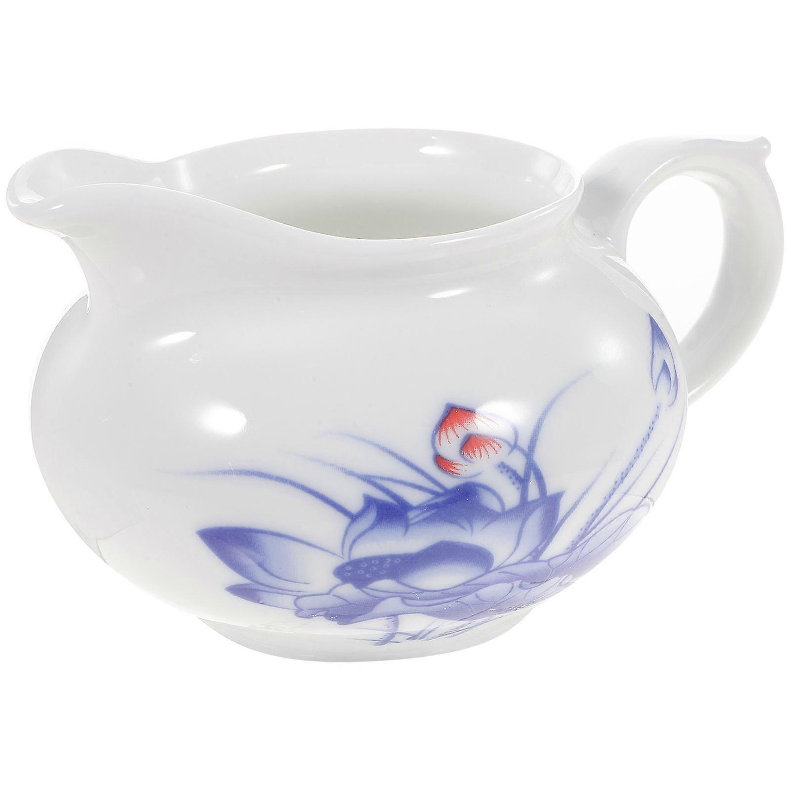 Milk Gravy Boat Ceramic Pitcher for Serving Cream with Handle