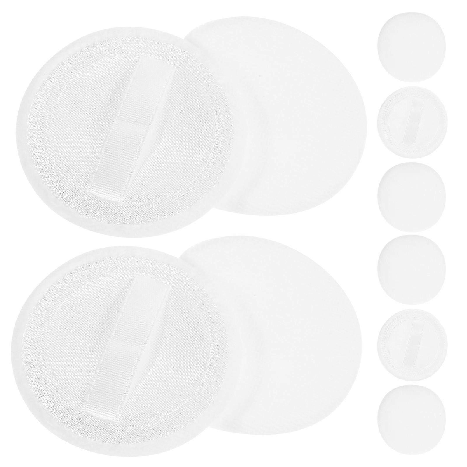 Makeup Pads Cotton Dry Powder Puff for Makeup Use 10Pcs White Pack