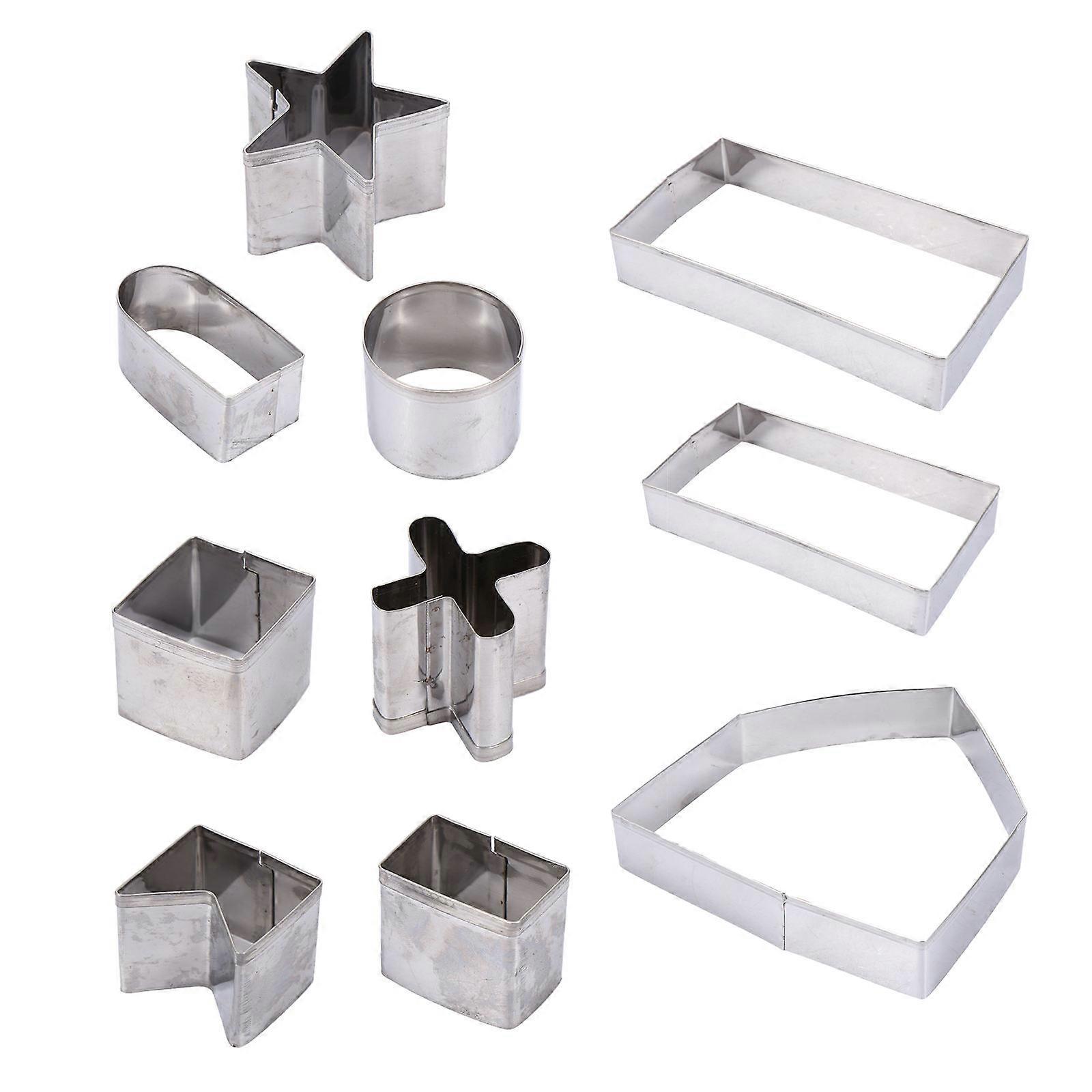 DIY Cookie Cutter 3D Mold for Baking Use Silver Stainless Steel 1Set