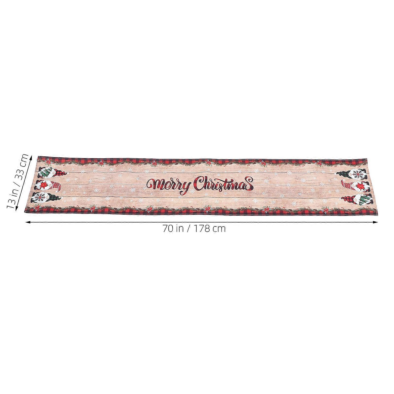 Christmas Table Runner Cotton Linen for Festive Decor