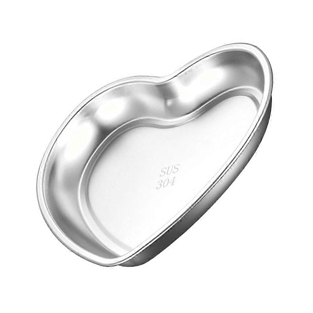 Silver Stainless Steel Snack Dish for Serving -Shaped Dessert Plate