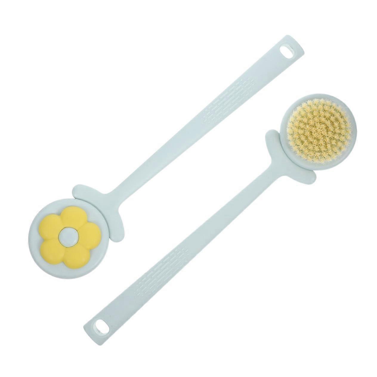 Back Scrubber with Long Handle, Soft Bristle Shower Brush for Gentle Exfoliation, 2 Pack