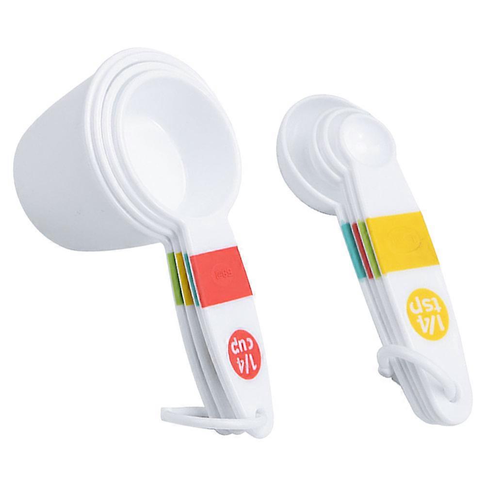 Plastic Measuring Cups and Spoons for Precise Measurement with 3Sets Kit