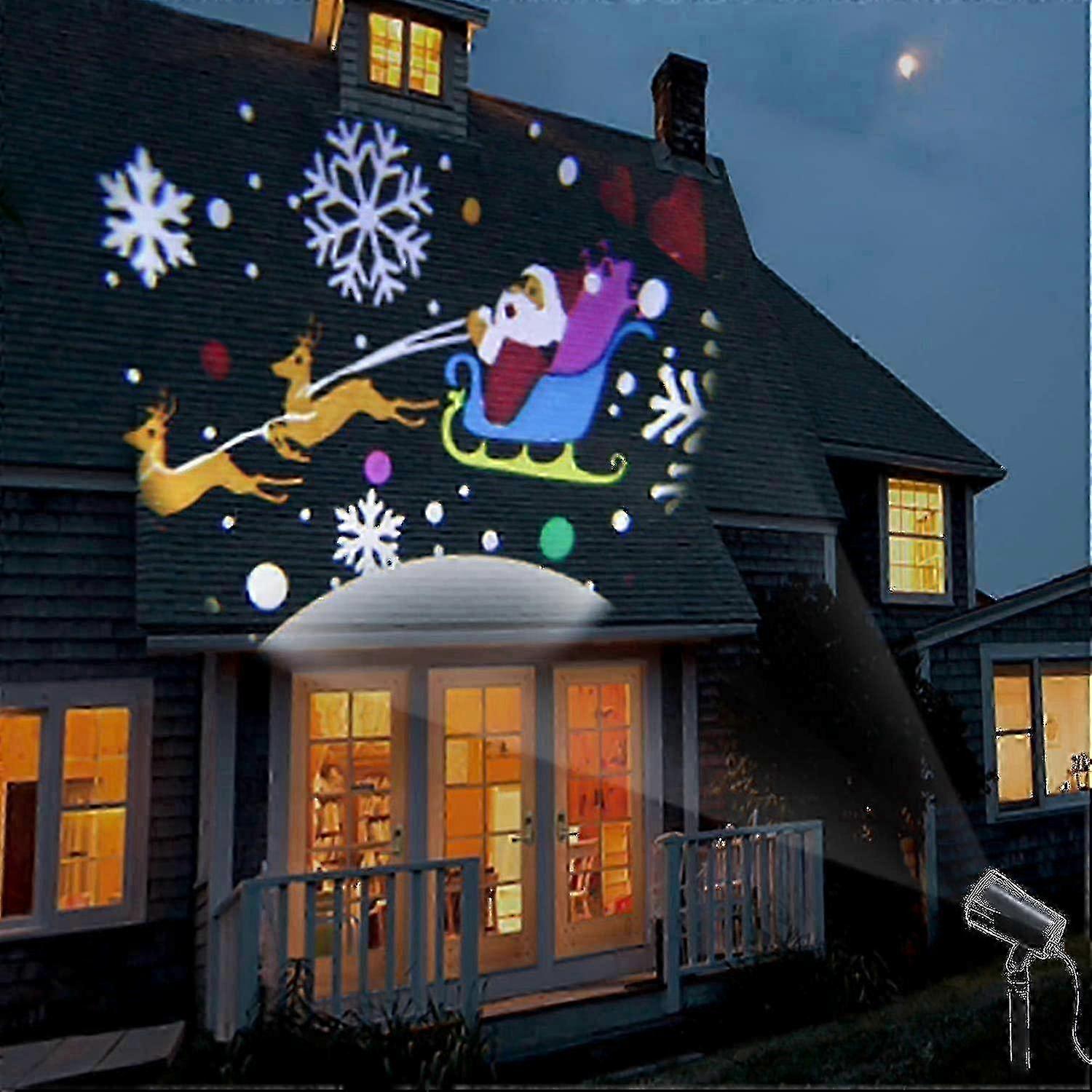 Christmas Outdoor Lights Projector - 3D Rotating LED Waterproof Pattern Lights