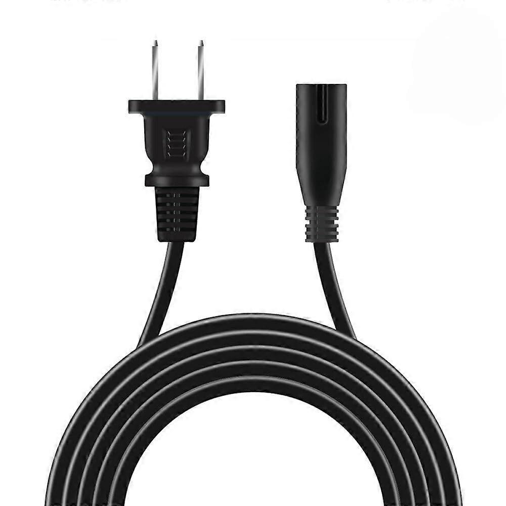 Power Cord 2Prong AC Cable for Slim PS4 PS3 PS2 PS1 with Wide Device Compatibility