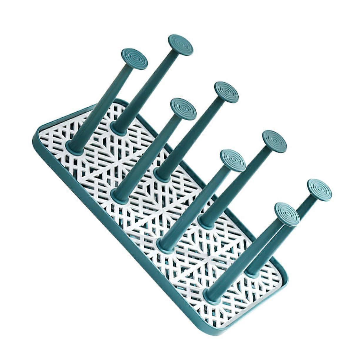 Cup Drying Rack for Water Bottles and Glasses, SpaceSaving Countertop Upside Down Holder