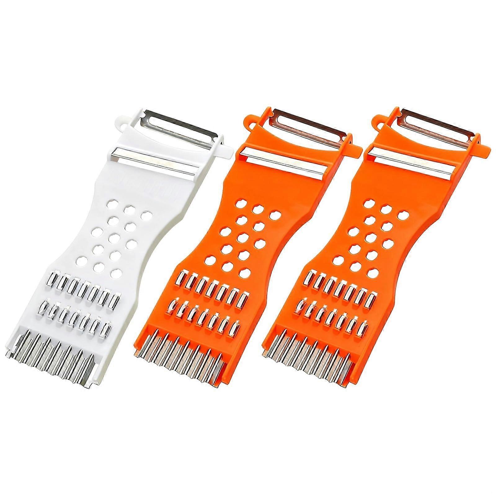 3Piece Vegetable Peeler Set ColorCoded Ergonomic Grip for Versatile Slicing and Salad Prep