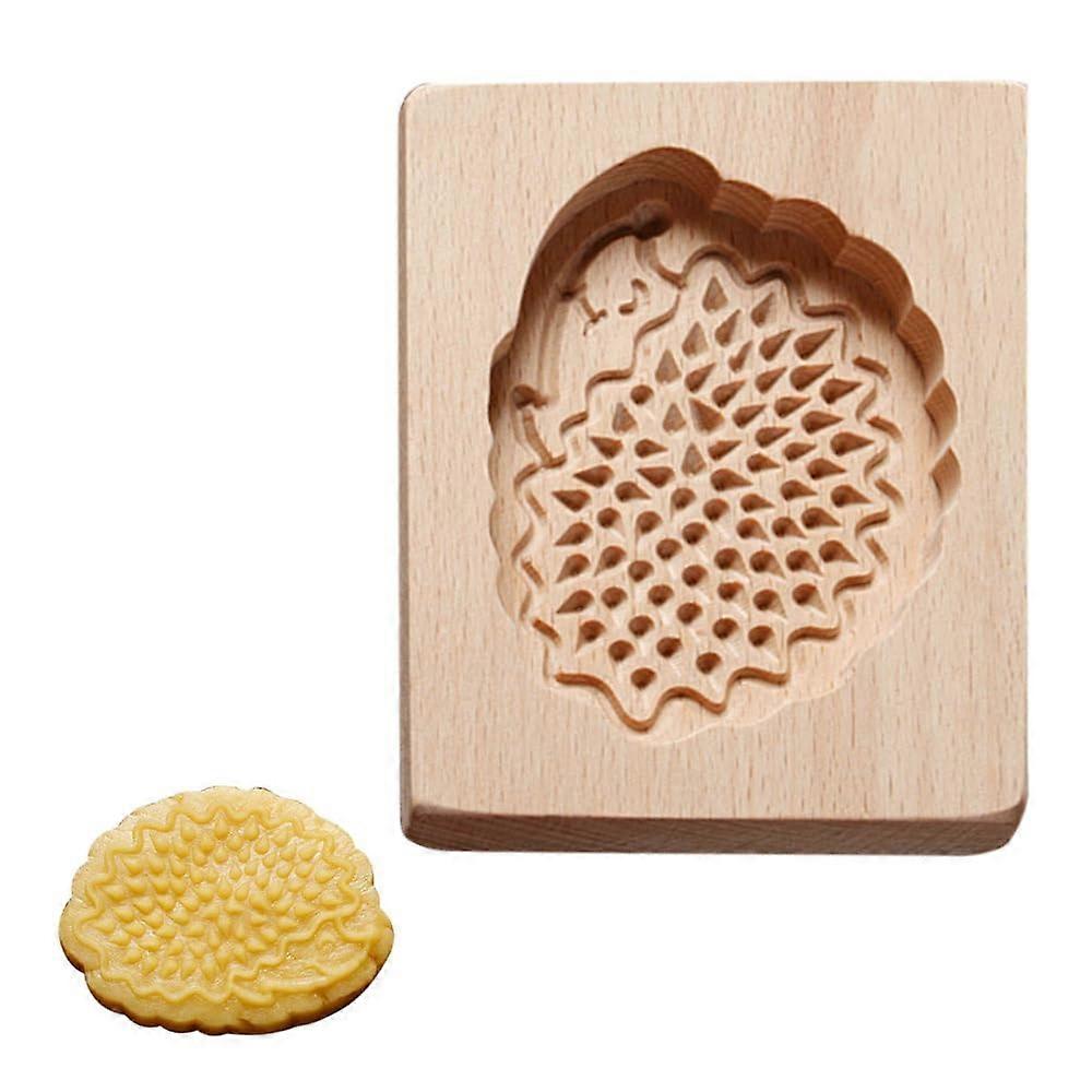 Wooden Cookie Mold with Multiple 3D Engraved Patterns Beech Wood Biscuit Molds Smooth Finish