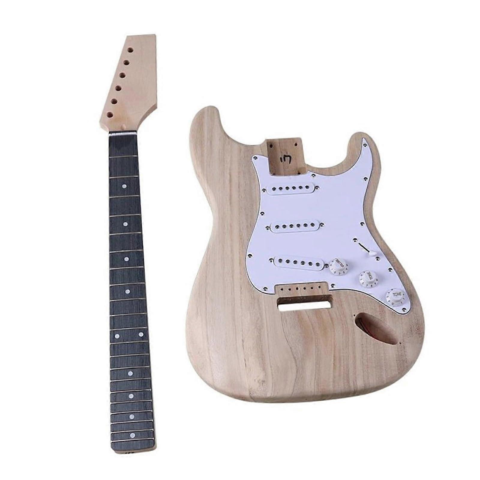 DIY Electric Guitar Kit ST Style with Accessories Easy Assembly Beginner Friendly Warm Tone
