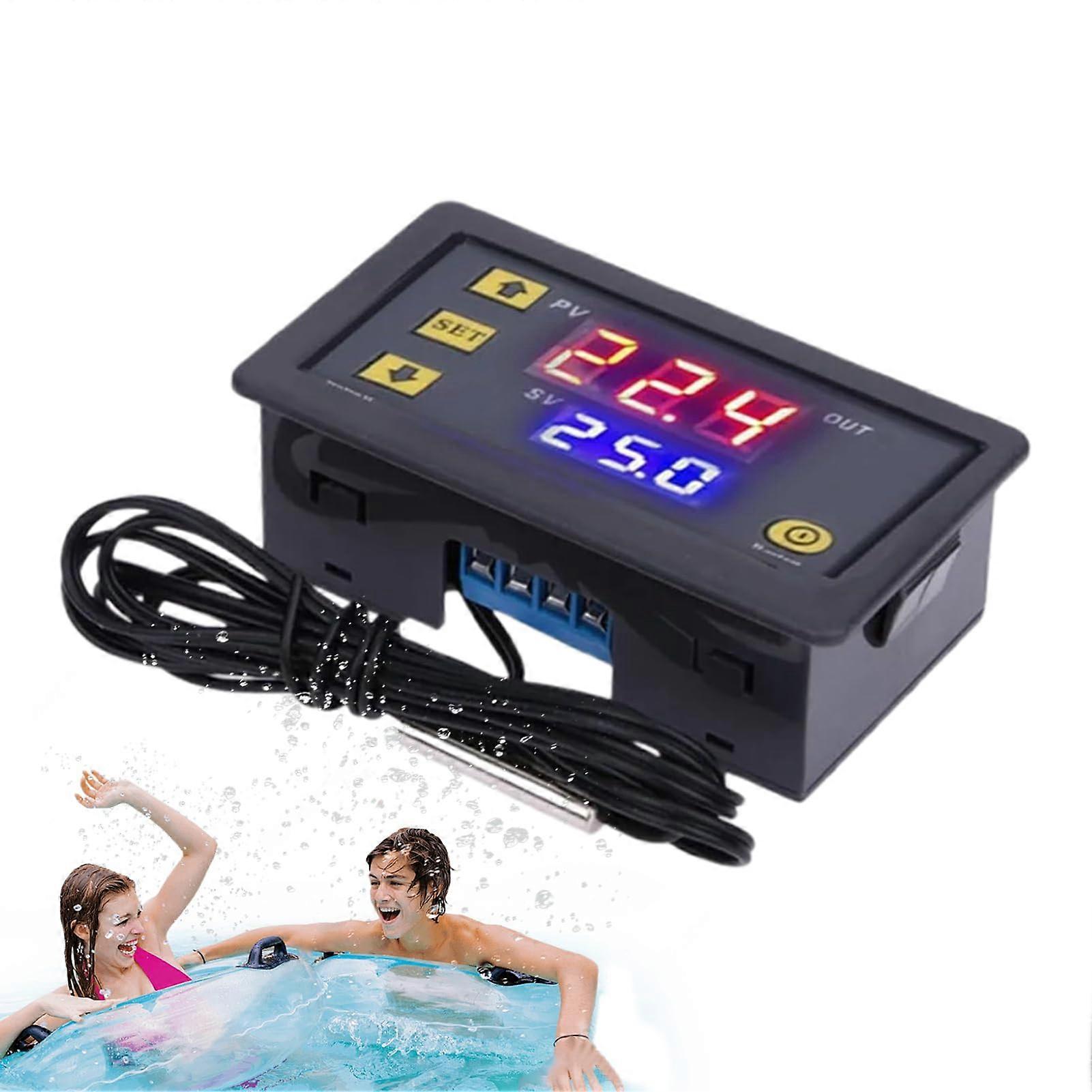 Digital Temperature Controller with Dual LED Display, MultiMode Thermostat for Aquarium and Incubator, AC 110220V