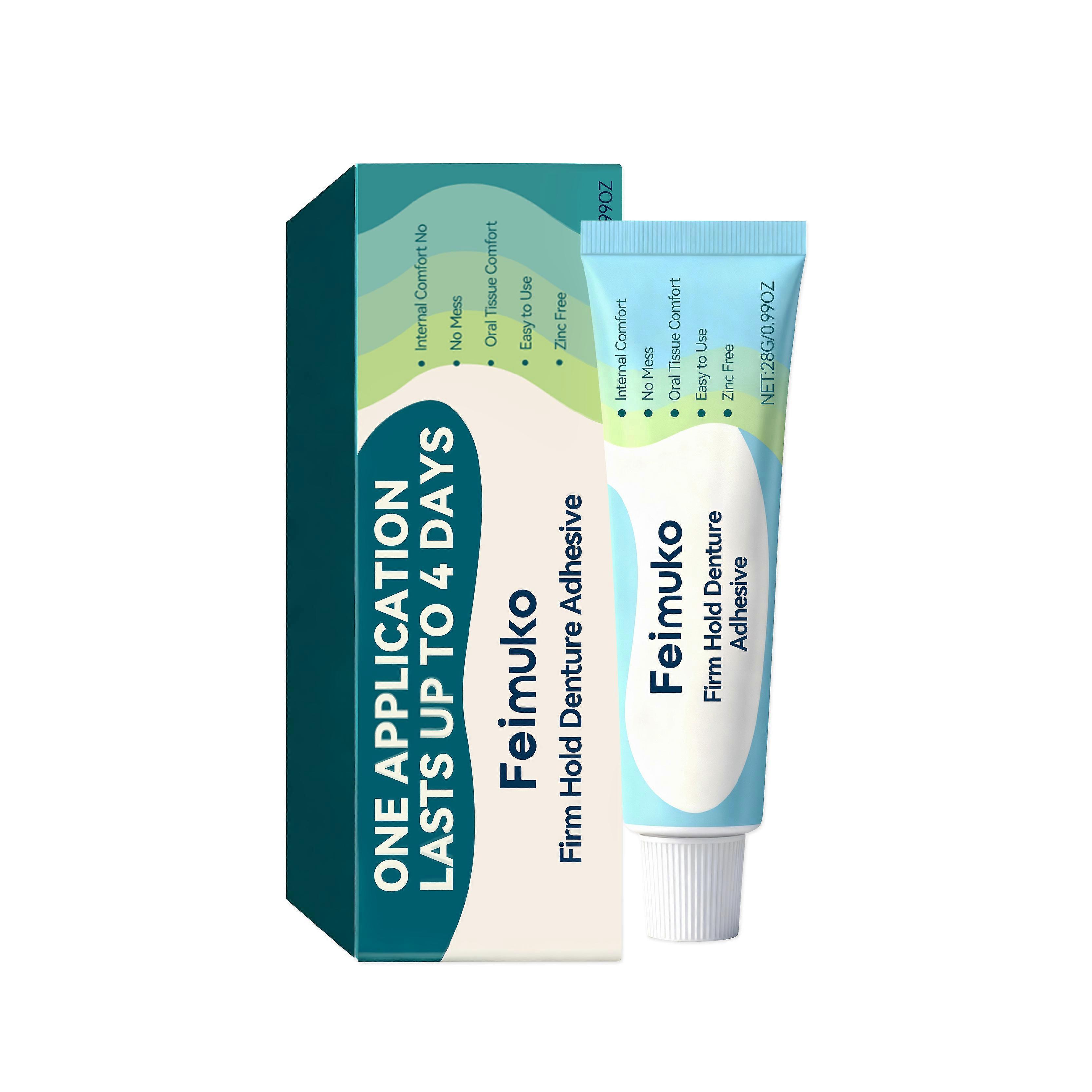 Feimuko Denture Adhesive - Denture Fit, Shaping, Attractive, Comfortable, Everyday Care Product