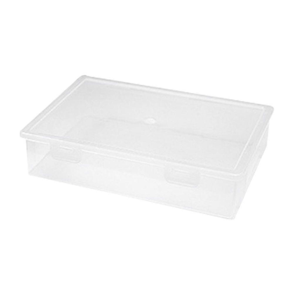 Plastic File Organizer Transparent Square Storage Box A4 Storage Box File Storage Box L