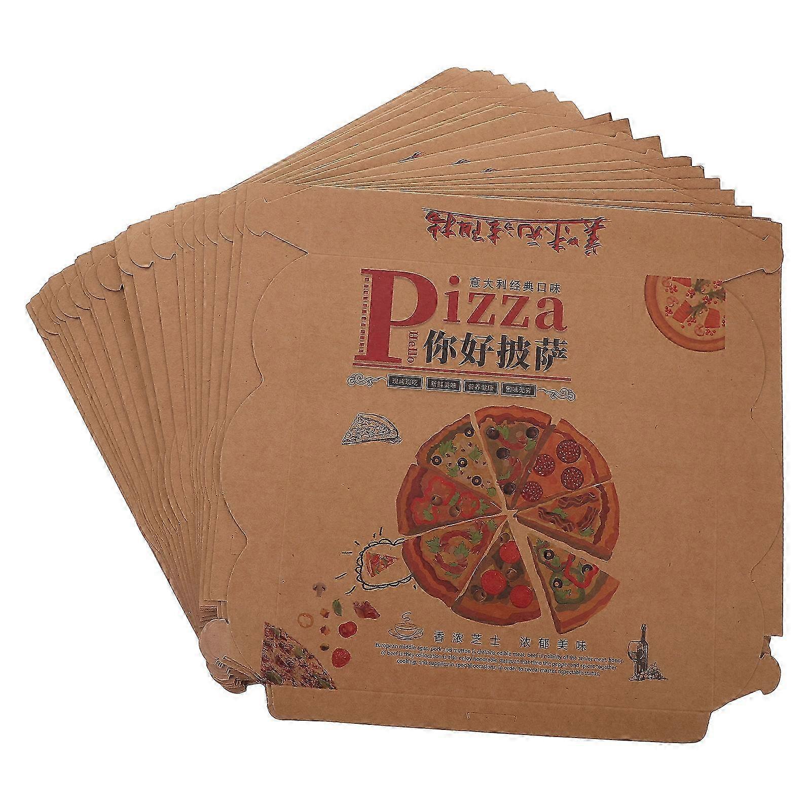 Pizza Box Corrugated Paper for Pizza Storage 20Pcs Disposable Boxes