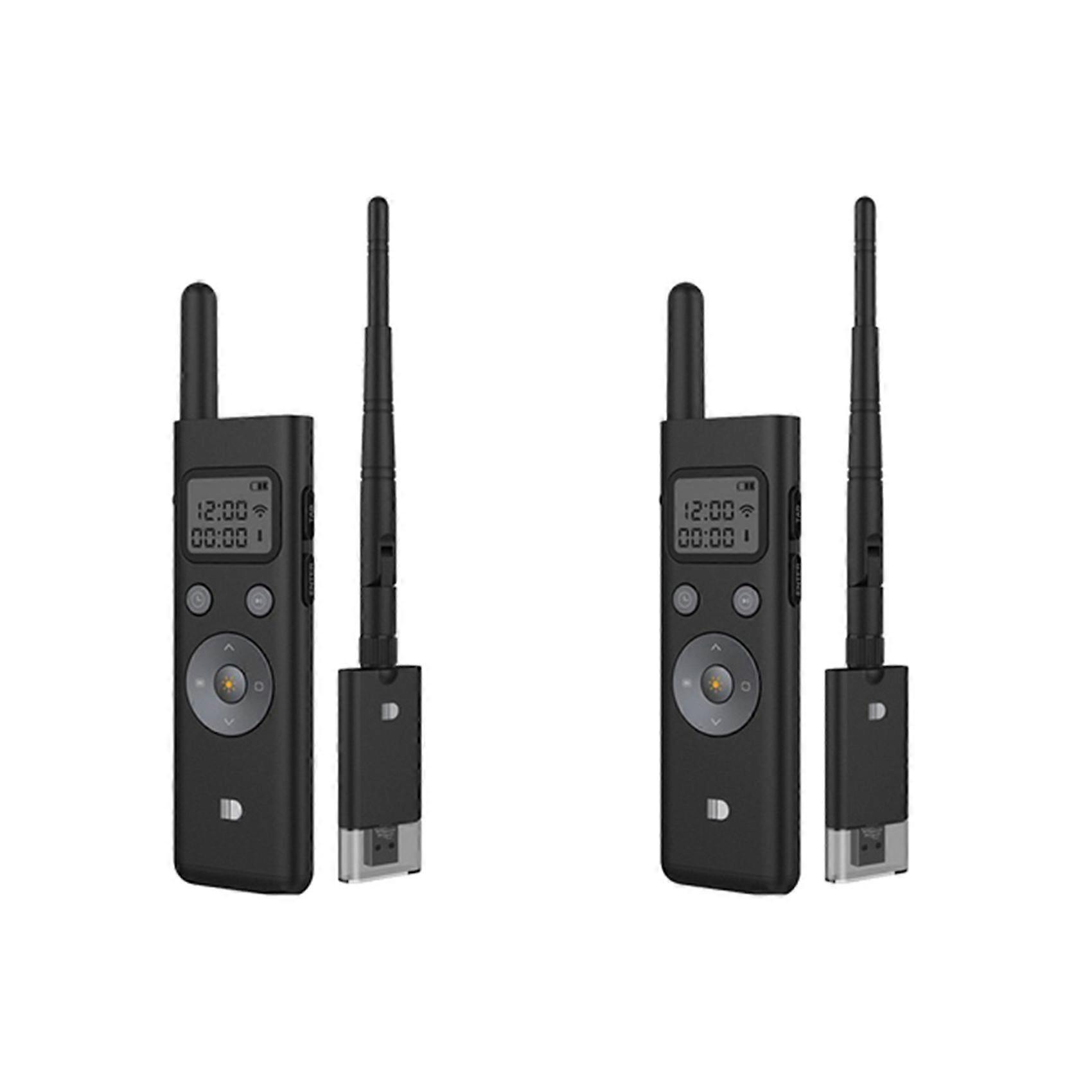 2X Wireless Powerpoint Presentation Pointer Clicker Presenter LCD Display Green Light RF Remote Control 300M Distance