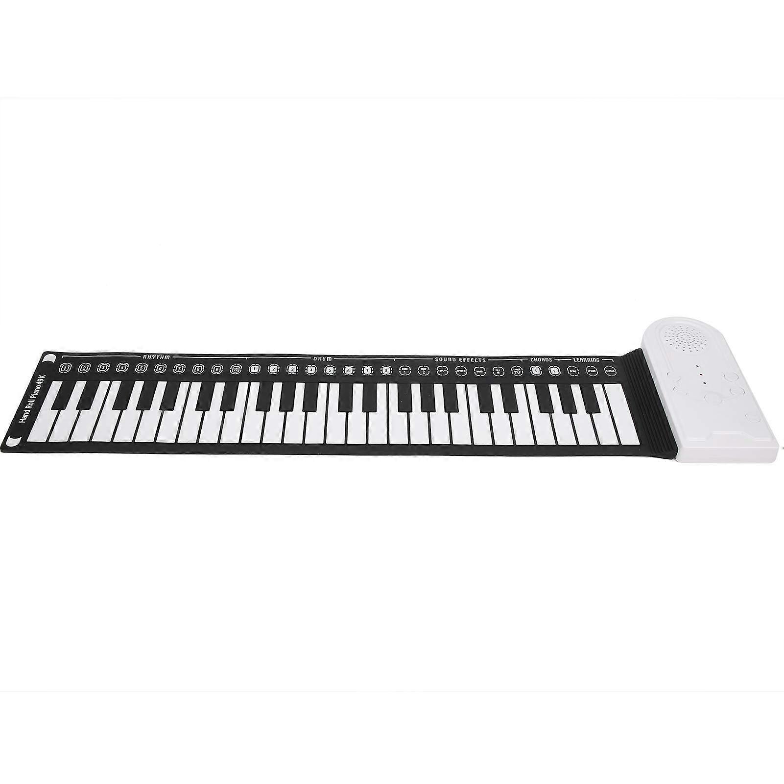 49 Keys Roll Up Piano Keyboard with USB Rechargeable Folding Design for Beginners and Practice