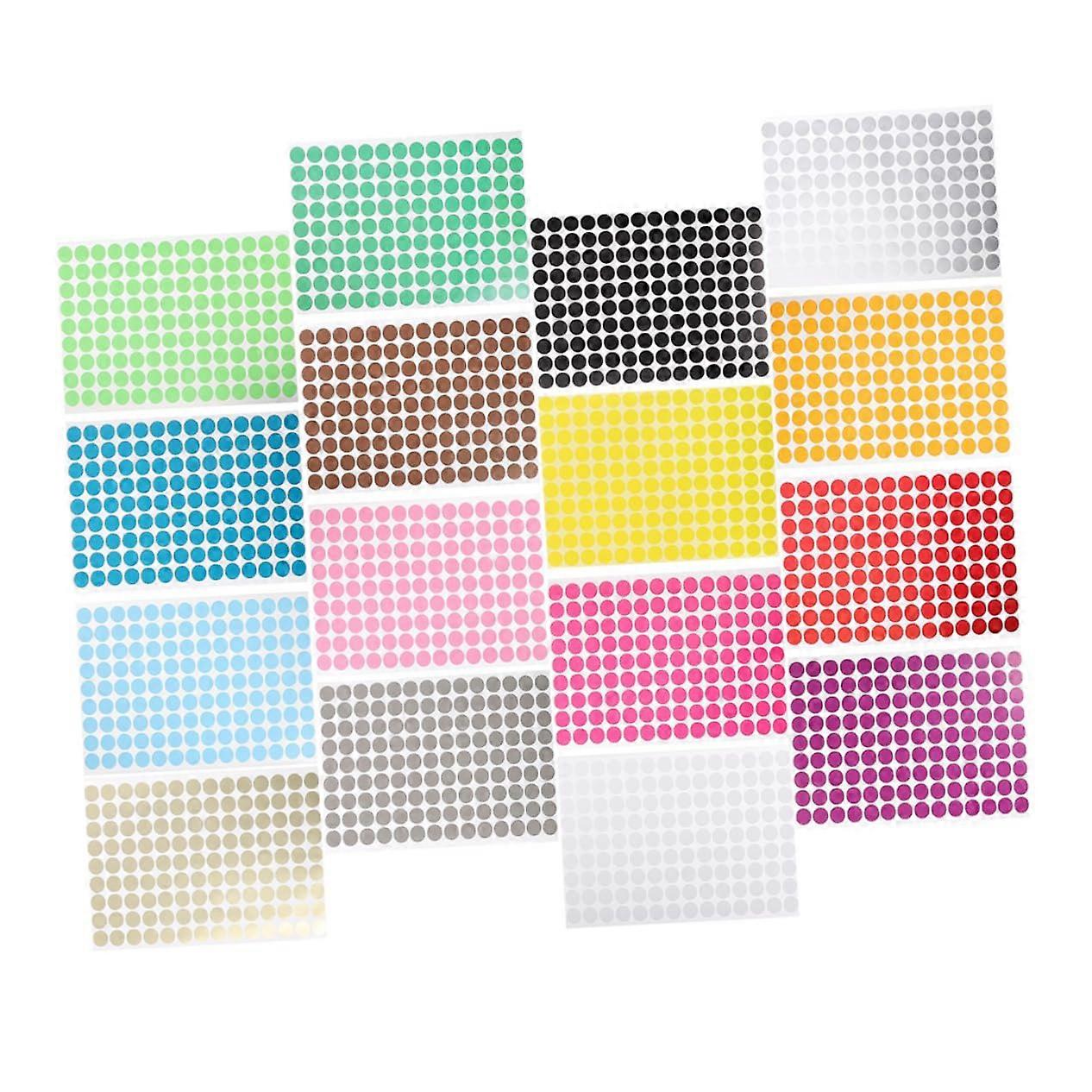 Waterproof Color Coding Dot Stickers with Strong Adhesive Round Labels for Classroom and Inventory