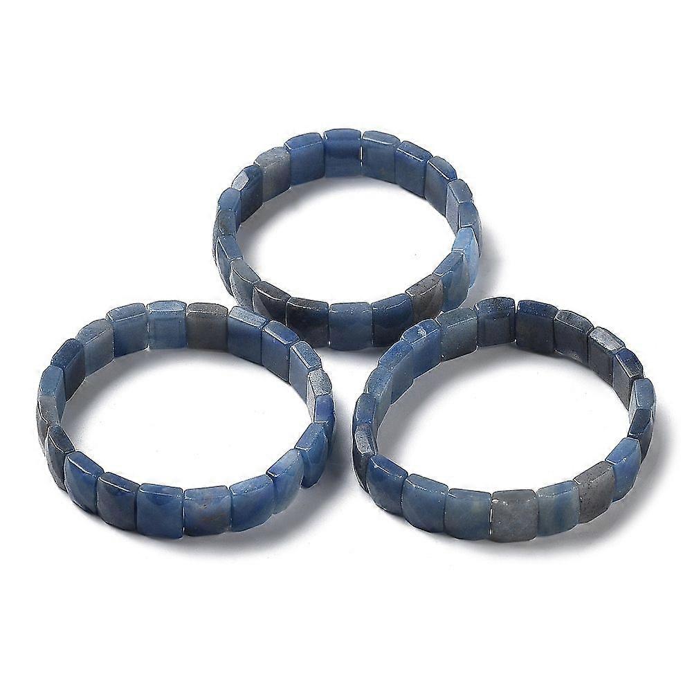 Natural Kyanite Stretch Bracelets Faceted Rectangle 2-3/8 inch(6cm)