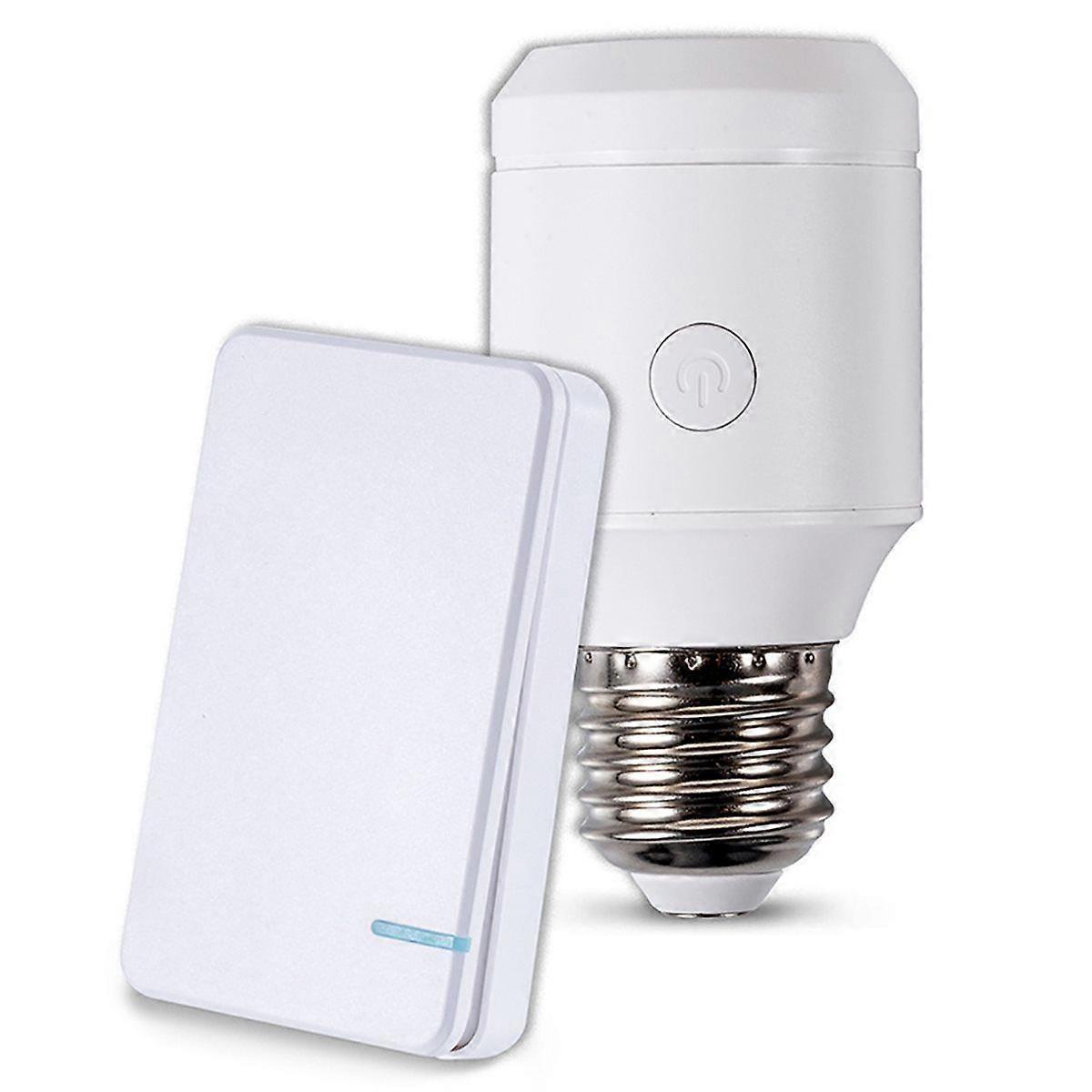 500W Wireless Light Bulb Socket with Remote Control, E26 E27 Base, No Wiring Needed