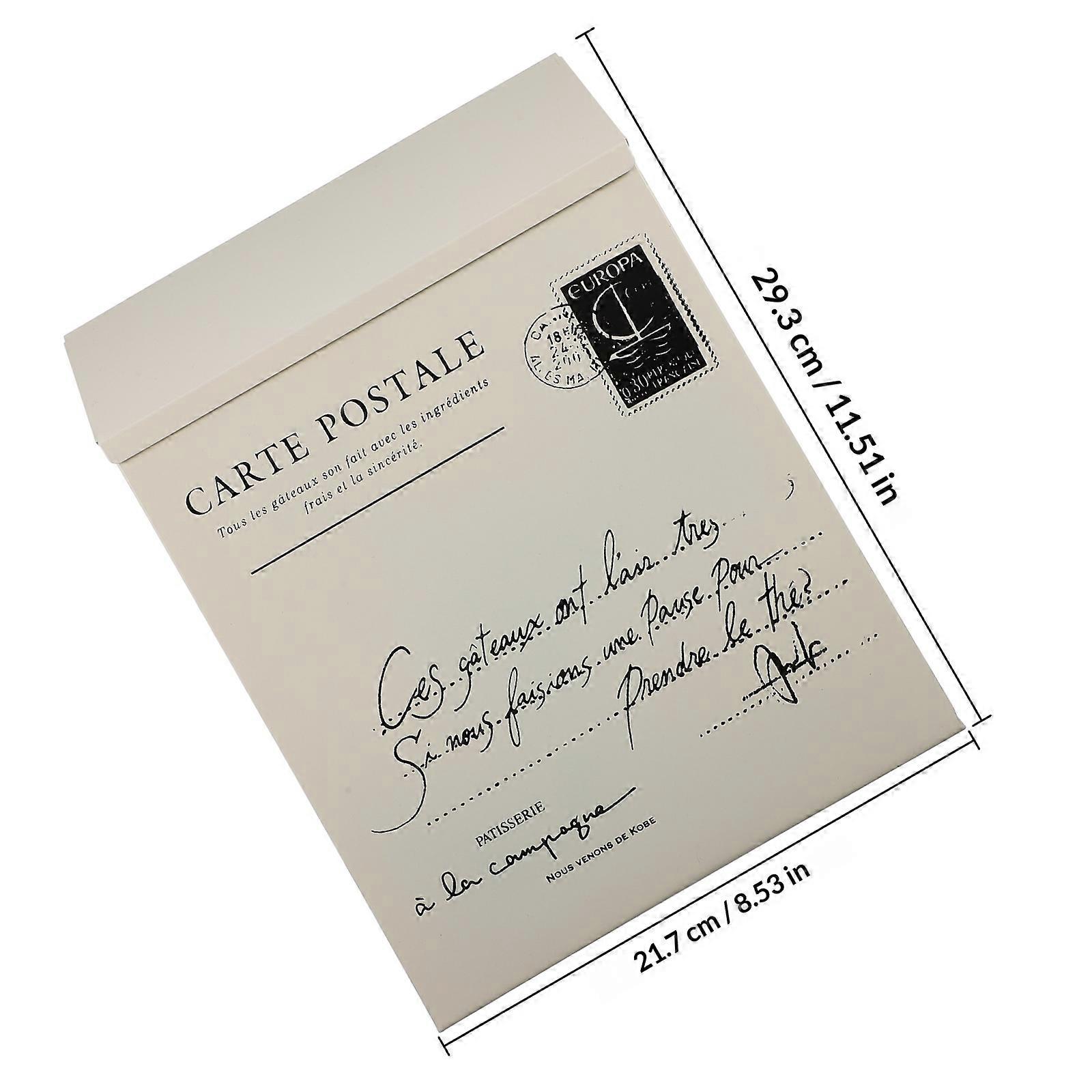 Iron Retro Letter Box for Storage 1Pcs Lock Wall Mount Mailbox