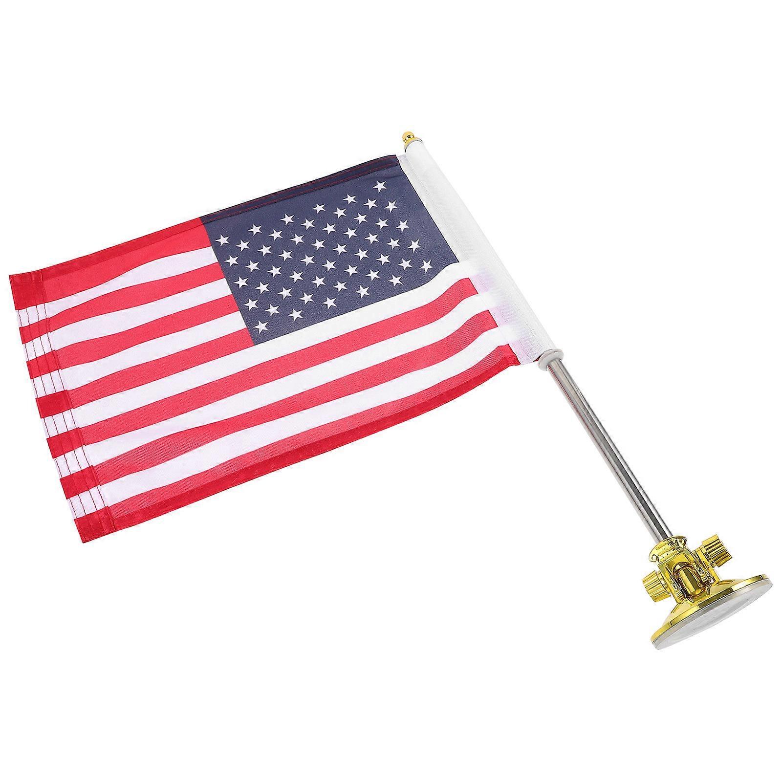 Car Flag Pole Telescopic Holder with Strong Suction Cup Base 1Set