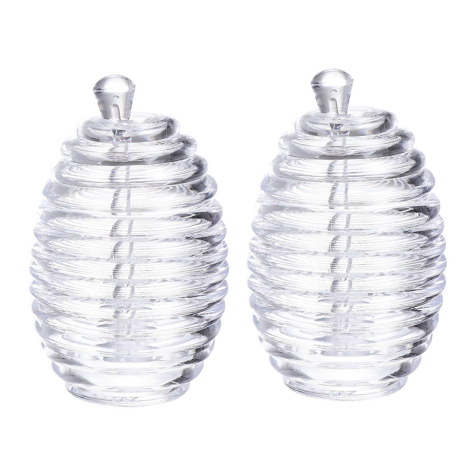 Syrup Jar Acrylic Pouring Convenience Gift Giving 2Pcs