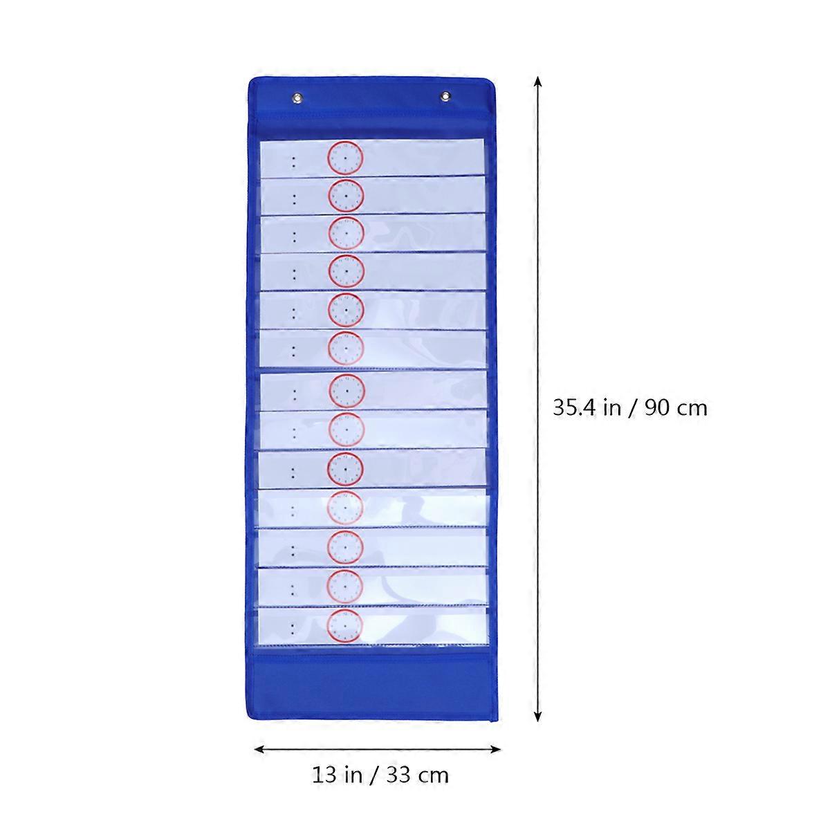 Time -Grids Transparent Timetable for Classroom Storage Blue