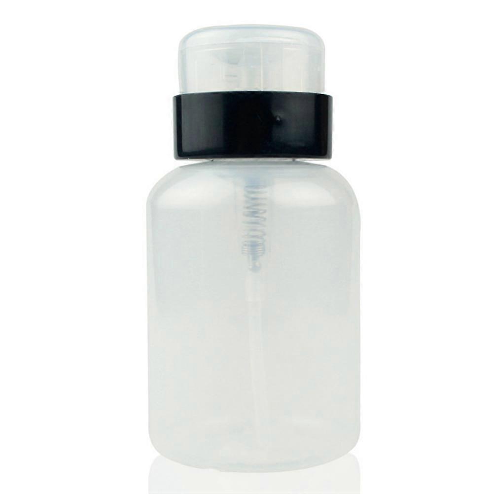 Nail Remover Bottle Transparent Plastic Lockable Push Down 210Ml
