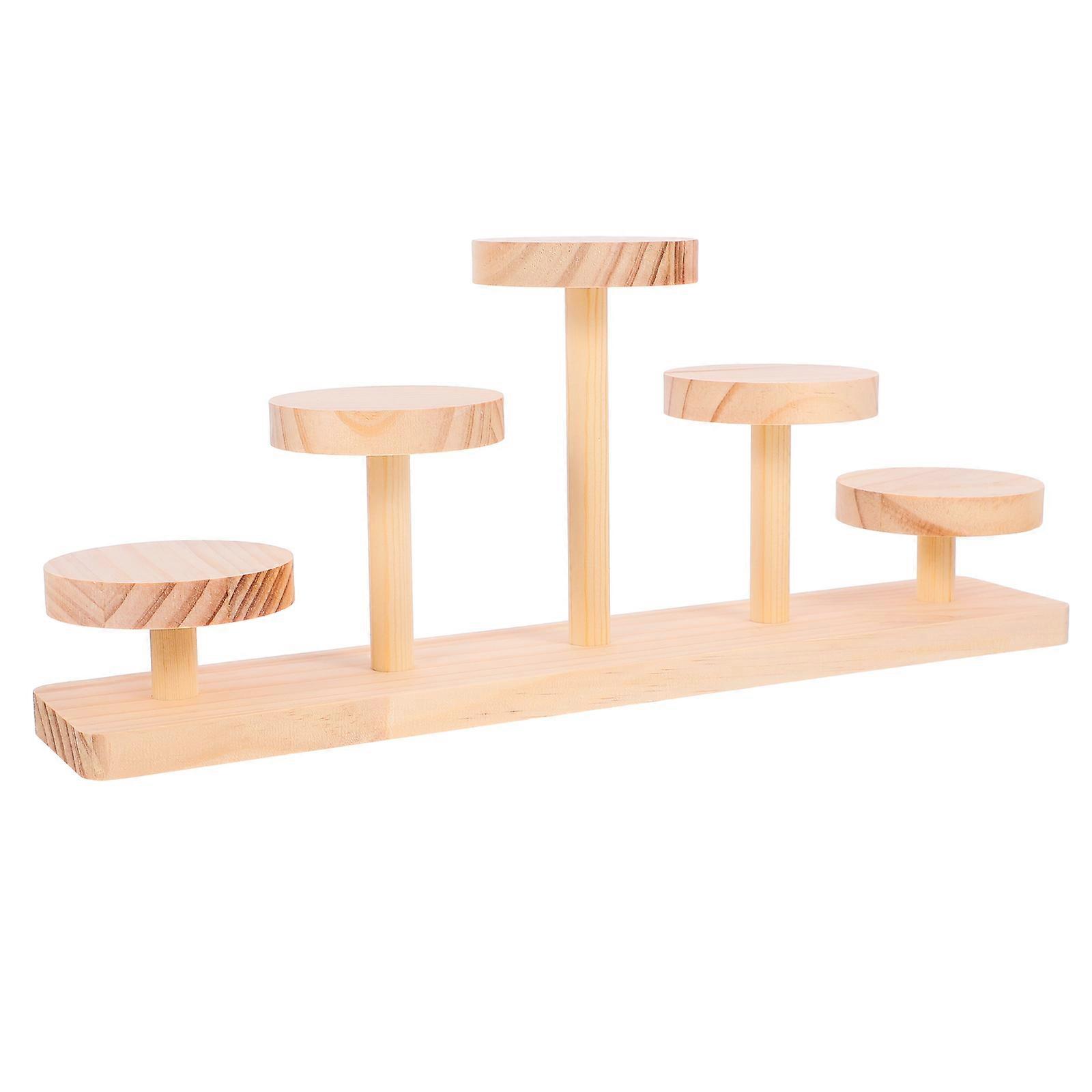 Solid Wood Figure Display Stand for Action Figures with Multi-Layer Design