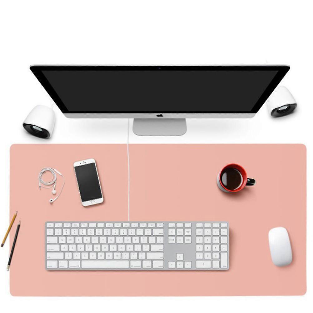 Computer Desk Mat PU Multifunctional Keyboard Desk Pad Mousepad Pink