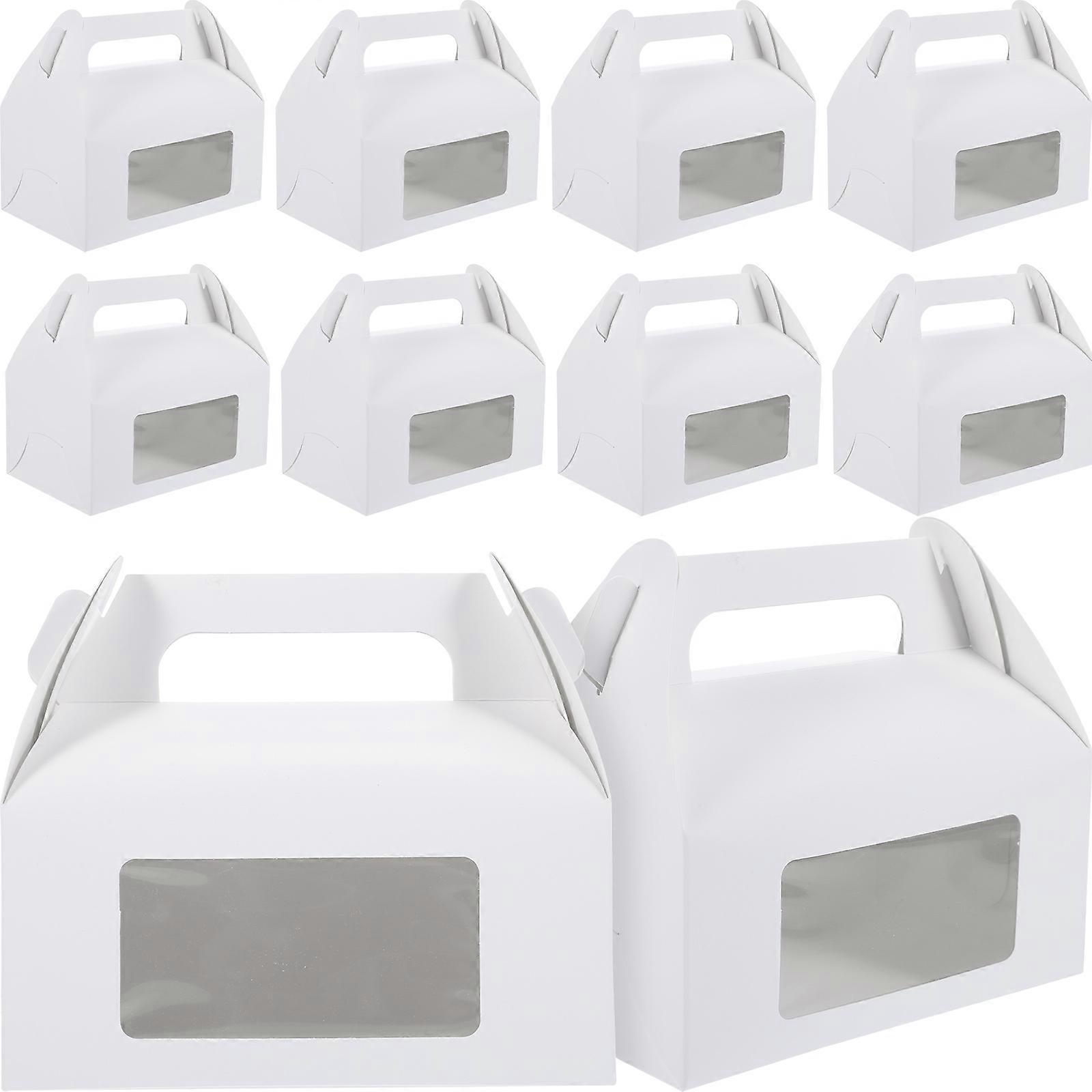 White Party Treat Boxes Gable Boxes for Storage 30Pcs Cake Packaging